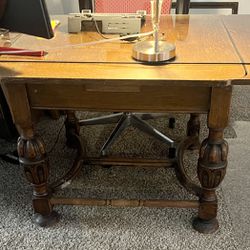 Antique Table With Pull Out Sides