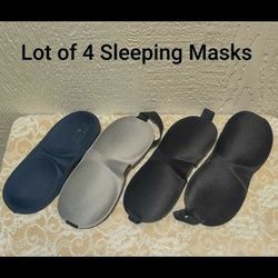 LOT OF 4 SLEEPING EYE MASKS
