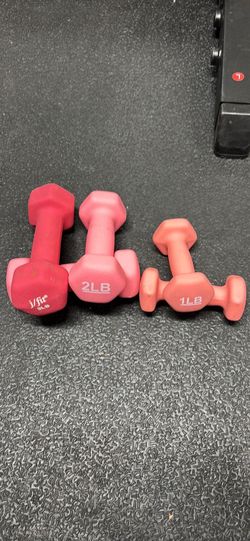 2lbs and 1lbs Neoprene Dumbbell Set + Single 3lbs