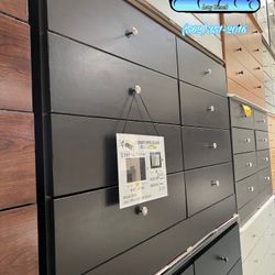 Black Dresser With Rails New Chest Cómoda Cajonera Nueva 