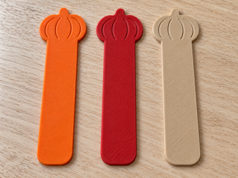 Pumpkin Bookmarks, Set of 3, PETG Fall Reader Gift, Choose Each Color