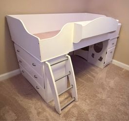 Kids Loft Bed with Drawers