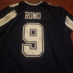 NIKE DALLAS COWBOYS TONY ROMO NAVY BLUE NFL JERSEY SIZE XL 