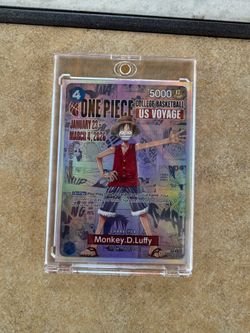 ONE PIECE X COLLEGE BASKETBALL PROMO CARD MONKEY D. LUFFY OPTCG P 055