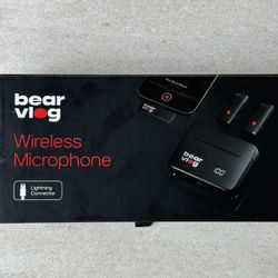 Wireless Microphone Set for iPhone - 2 Portable Lavalier Microphones with 360 Sound Pickup, Noise Reduction, and Reverb Control