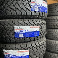 265/70/17 Atlander All Terrain Tires EACH TIRE $130/ CADA LLANTA- INSTALLED AND BALANCED