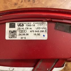 Audi 2006 Passenger Rear Light