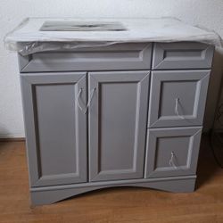 Grey  Bayhroom Vanity