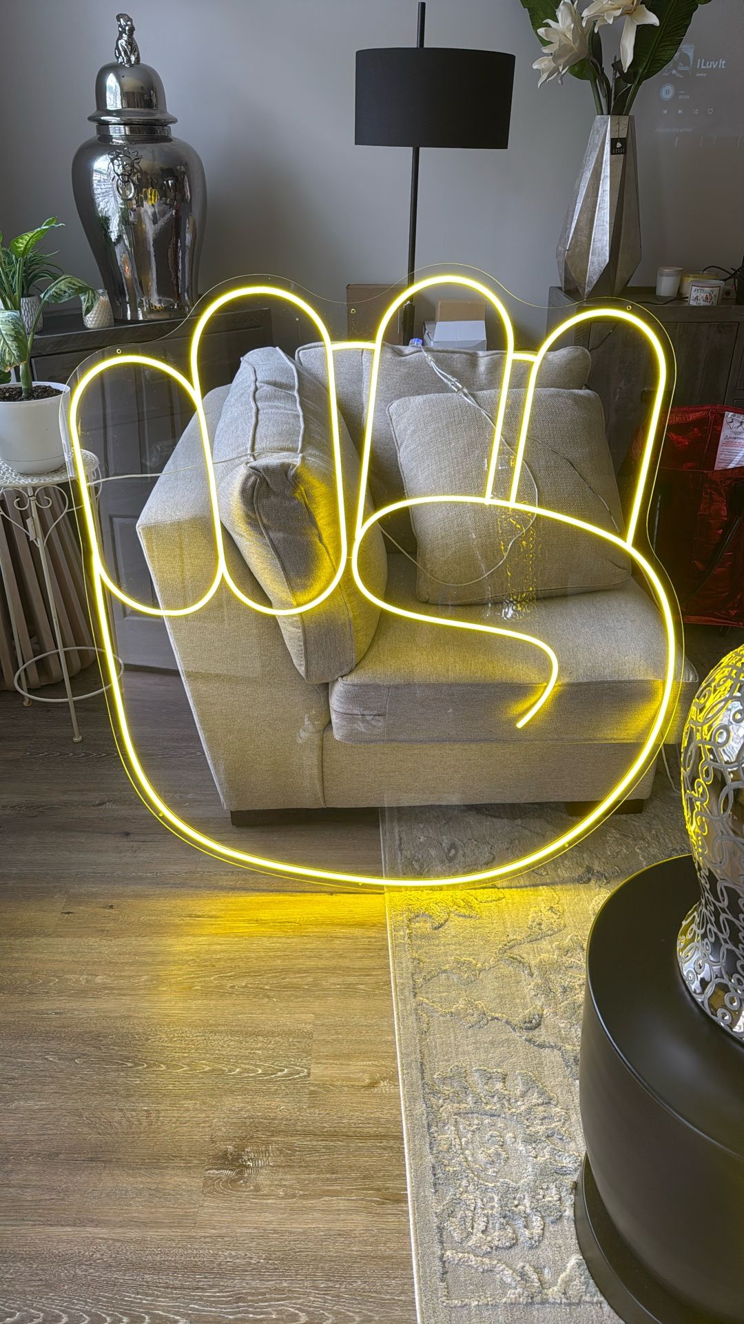Neon light wall decor