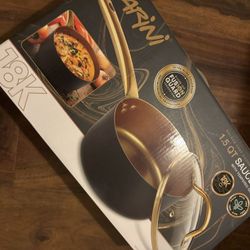 GOLDEN CHEF 1.5QT SAUCE PAN 18K GOLD PLATED