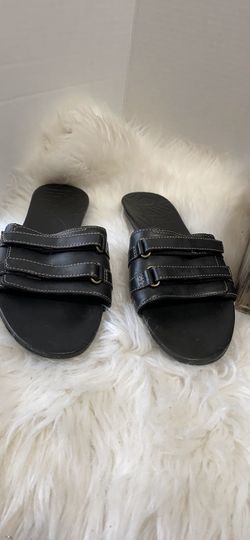 Timberland women slide black leather size 7