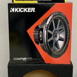 New 12” inch Kicker CVR 800 Watts Max Subwoofer + Kicker 800 Watts Max Monoblock Bass Amplifier w/ Speaker Box 🔊🔥
