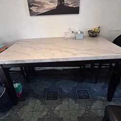 Marble dinner table set 200 obo