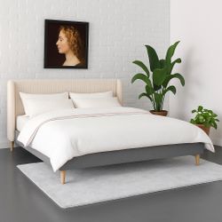 BRAND NEW KING SIZE ASHLEY BED FRAME WITH HEADBOARD