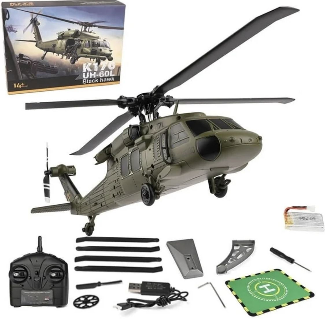 WL K170 Black Hawk RC Helicopter(NEW)retail:$139.99. $90FIRM