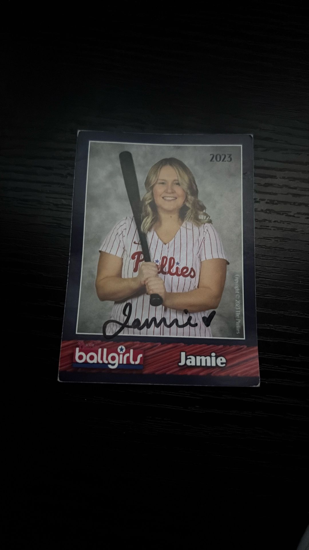 Jamie Ball girl Card