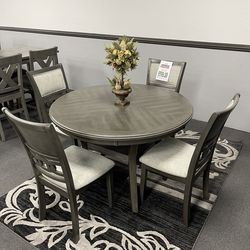 5Pac Gray Dining Table Set