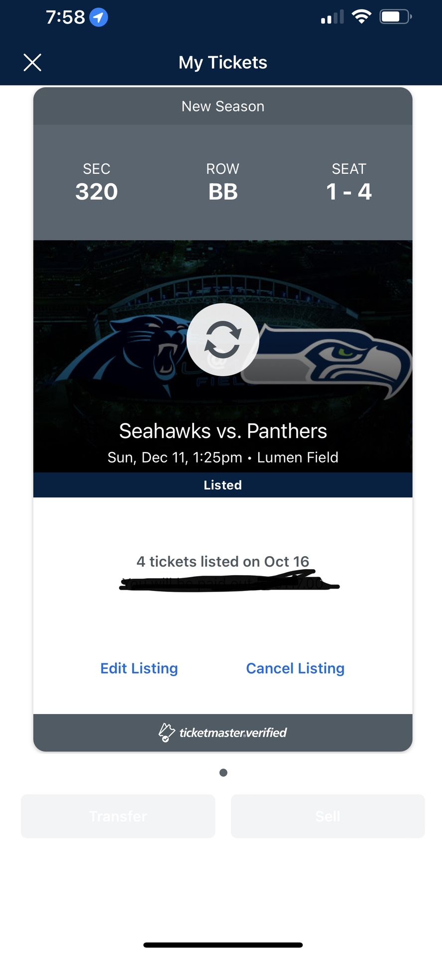 Seahawks Vs Panthers Tickets 