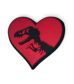 T-Rex Heart Shaped Shoe Charm