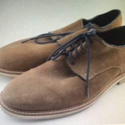 Steve Madden Men's Horten Oxford Carmel Tan Brown Canvas Leather Size 8 Shoes