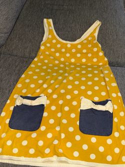 Yellow Polka Dot Mini Dress