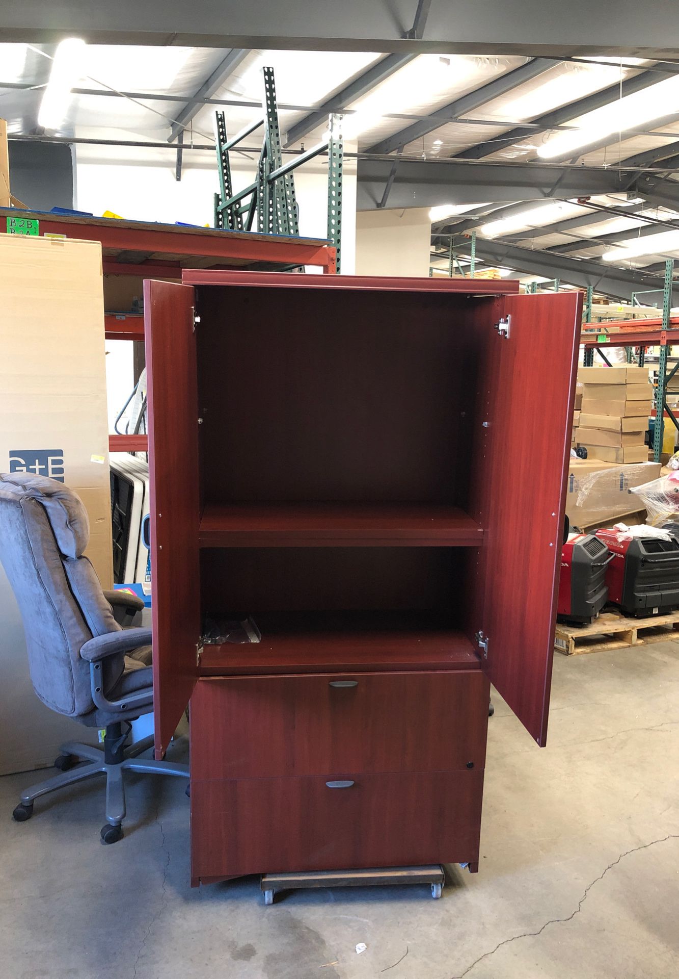 Custom storage cabinet and lateral file