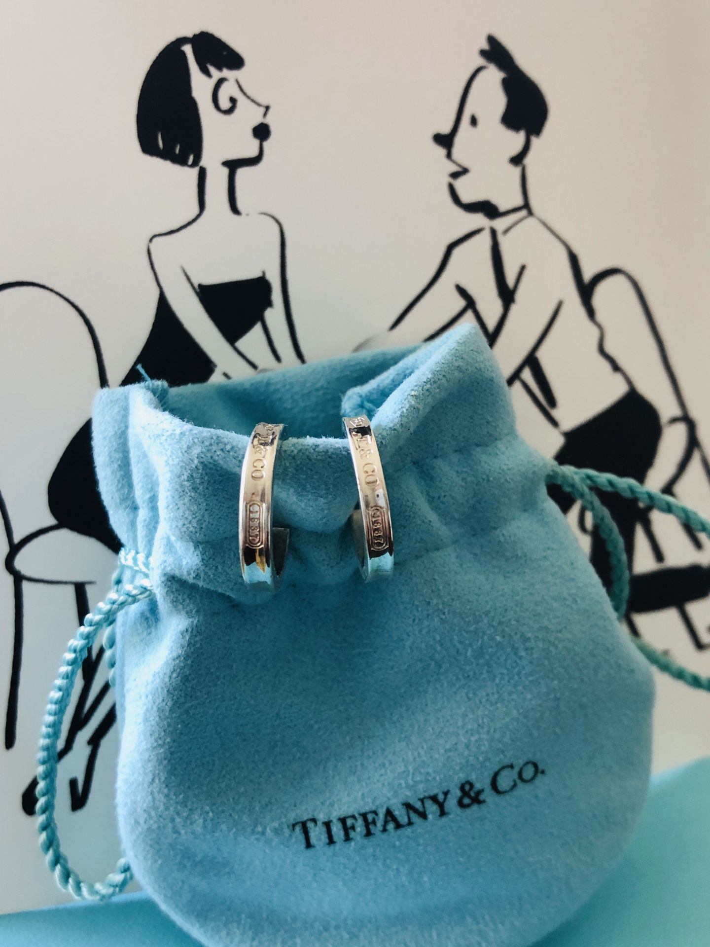Tiffany & Co. 1837 hoop earrings authentic excellent condition retails 325 please ask questions check all pics