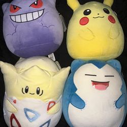 Pokemon Squishmallows! - 10 Inch Gengar, Pikachu, Togepi, Snorlax