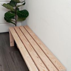 🌱Solid Wood Bench/Coffee Table ::: 17"H X 60"W X 16"D (4 Planks) ::: Natural