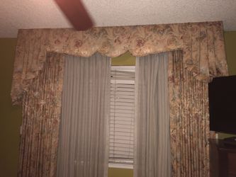 Long vintage curtains 75 x 66 in