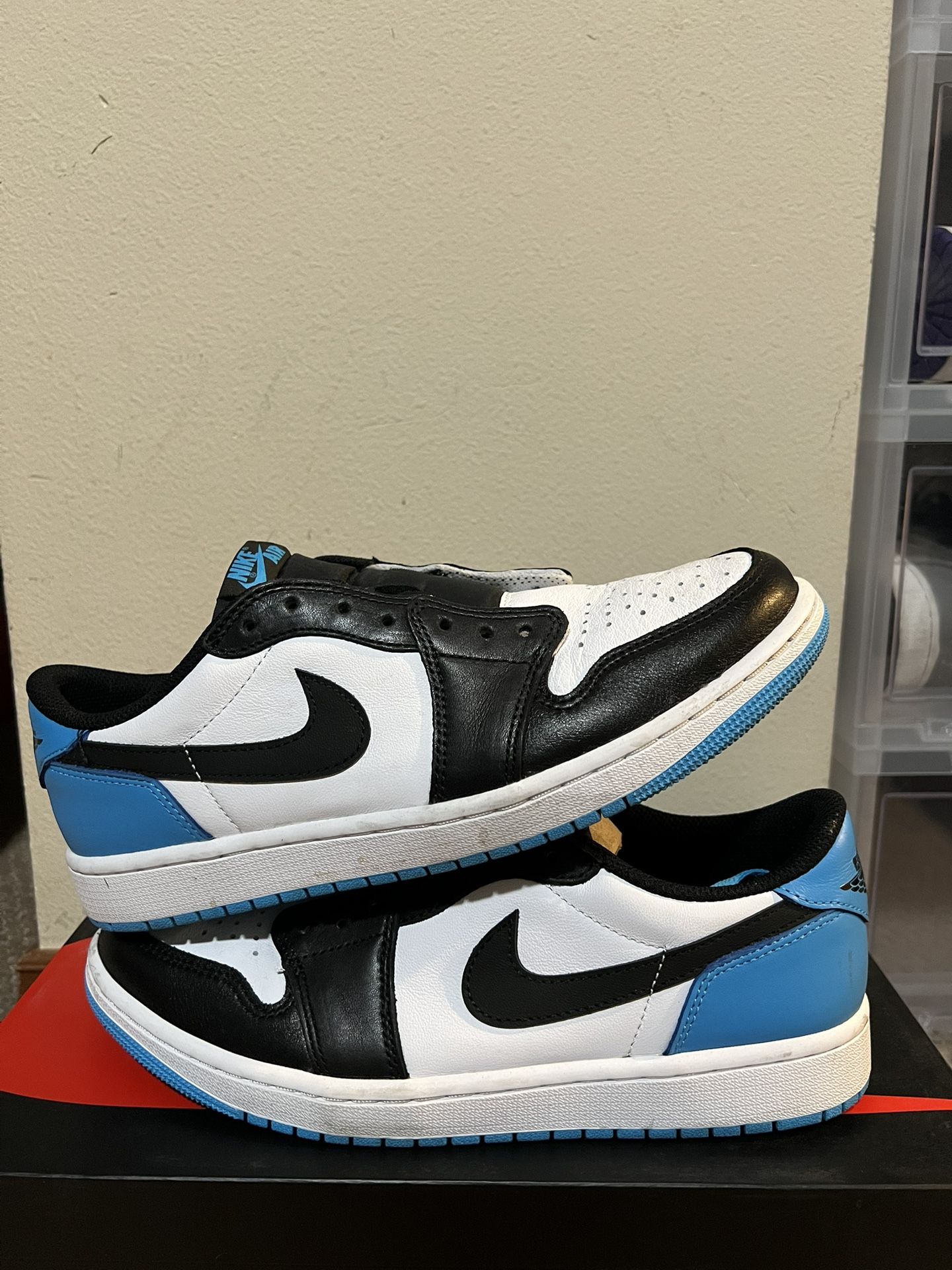Jordan 1 Low Black Dark Powder Blue