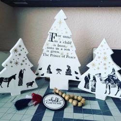 Handmade Wood nativity scene