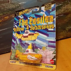 Hot Wheels Premium The Beatles Yellow Submarine Real Riders Diecast toy vehicle $5
