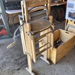 +Antique Ancor Folding Bench Wringer 