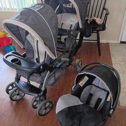 Double Stroller And Car Seat Set