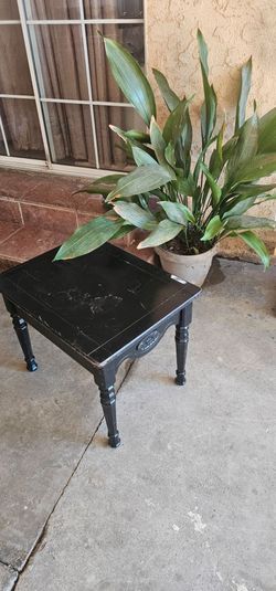 black wood side table