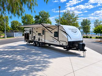 2017 primetime tracer 34ft double slide bunkhouse