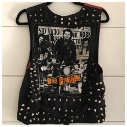 Vintage 70’s / 80’s Punk Rock Studded Leather Battle Vest