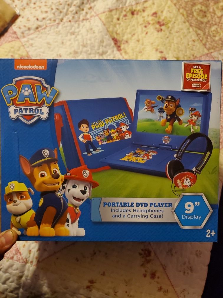 Paw Patrol theme protable DVD/CD player