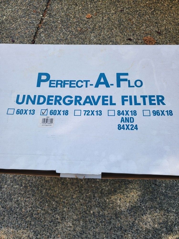 Perfect A Flo Under Gravel Aquarium filter 60"x18"
