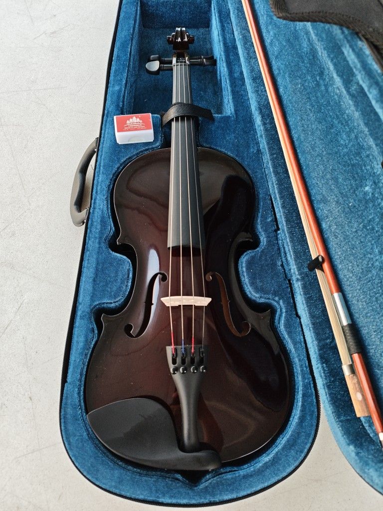 New violin with case bow