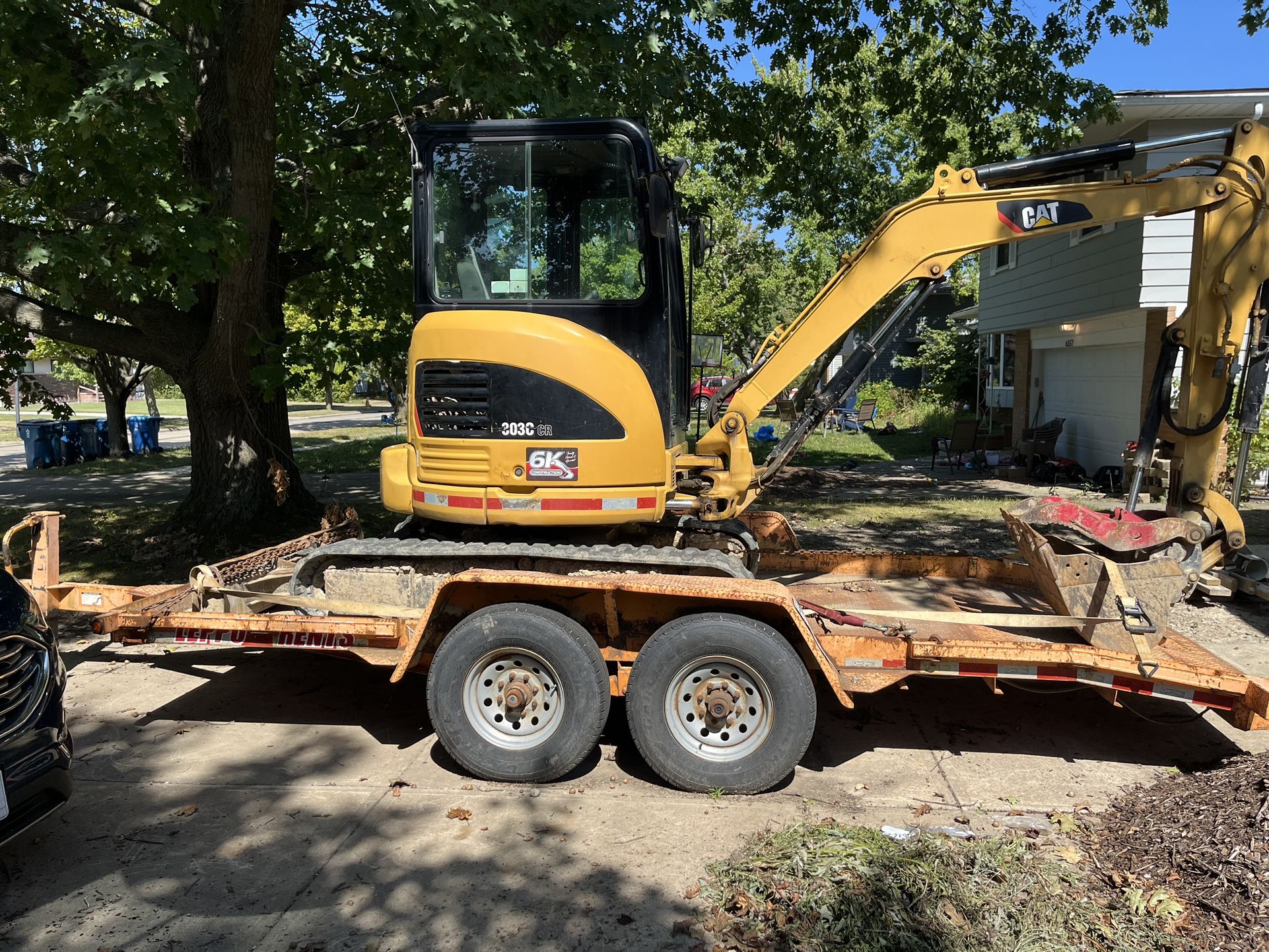 Cat 303cr Mini Excavator And Tilt Trailer