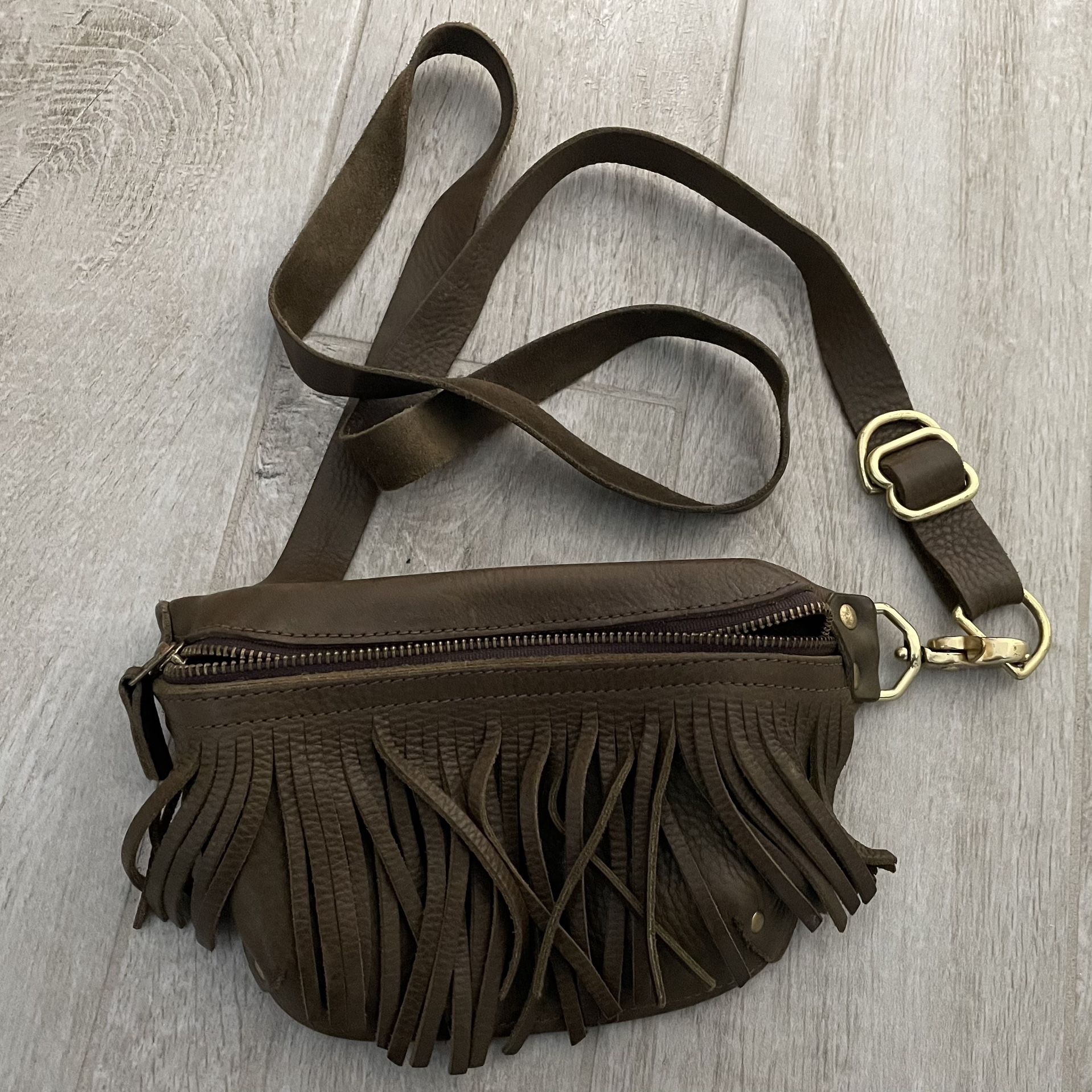 Crossbow Leather 3-WAY FRINGE SIDEKICK Crossbody Bag Purse