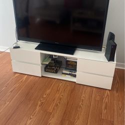White TV Stand 