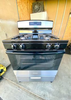 Amana gas stove 4 burners stainless st   30”