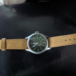 Men's Timex Watch With Leather Wristband