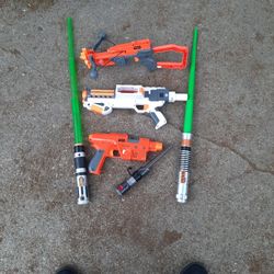 Starwars Nerf Blasters And Hasbrouck Lightsabers