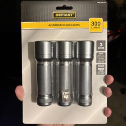 Aluminum Flashlights - 3 pk (brand new)