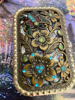 🔥STUNNING 🔥COMPACT DOUBLE SIDED MIRROR UNIQUE VINTAGE STYLE