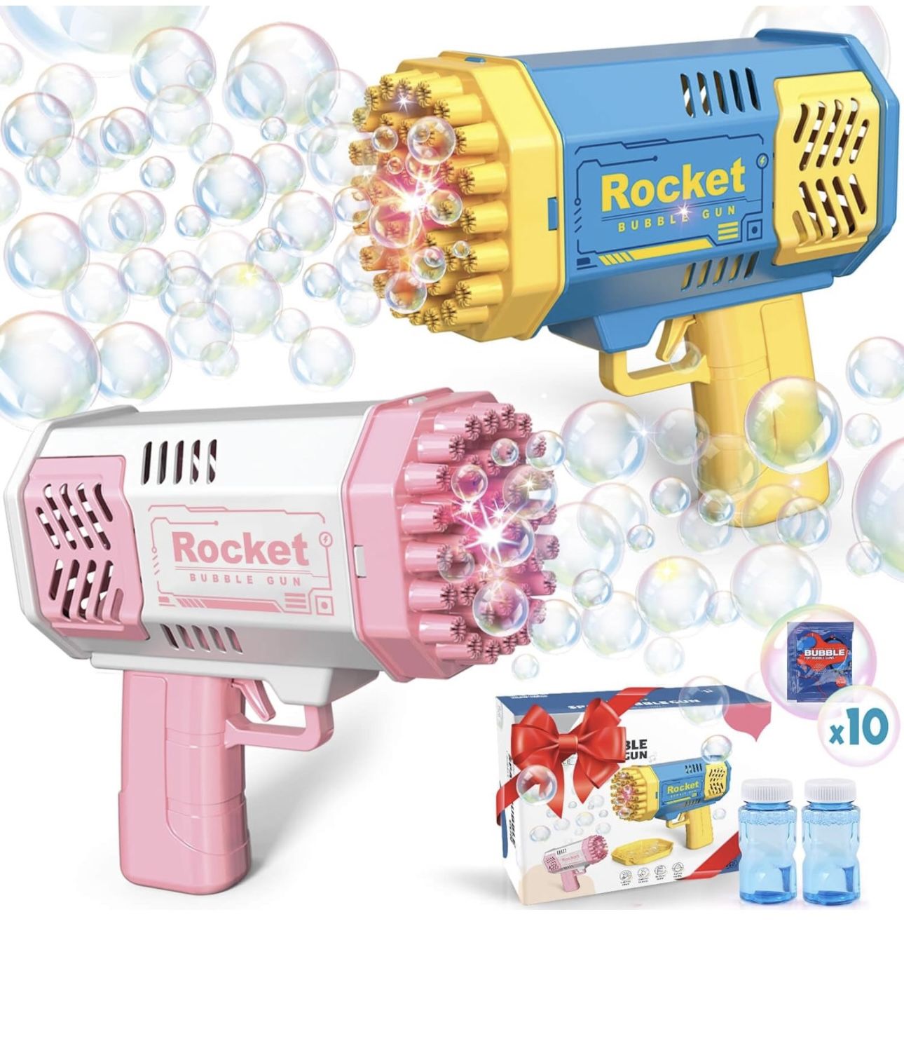 Toys for 3-8 Year Old Boys Girls: 2 Pack Bubble Machine for Kids with Bubble Solution, Gifts for 3 4 5 6 7 8 Years Old Boy Birthday Toy for Kid Toddle